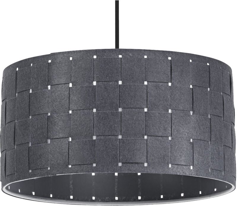 Ledvance - graue Dekor Hängelampe aus Filz und Metall, E27, Durchmesser 380 mm, warmes Licht aufgrund des gewebten Lampe...