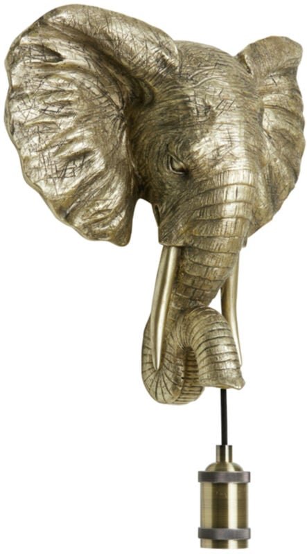 Wandleuchte - Elephant - gold - kunststoff - - Light&living