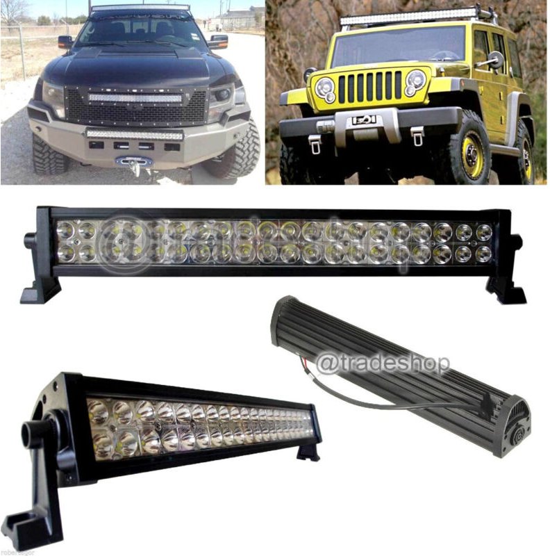 Thumbnail - Trade Shop Traesio - Trade Shop - LED-Lichtleiste d 72 120 240W neigbare Halterungen 12V suv Auto Stoßstangen -