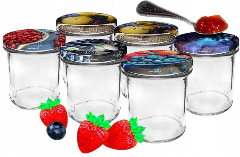 Einmachgläser mit Deckel, 6 Stück, 346 ml