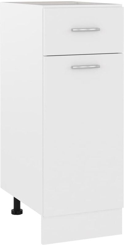 Schubunterschrank Weiß 30x46x81,5 cm Holzwerkstoff Vidaxl Weiß
