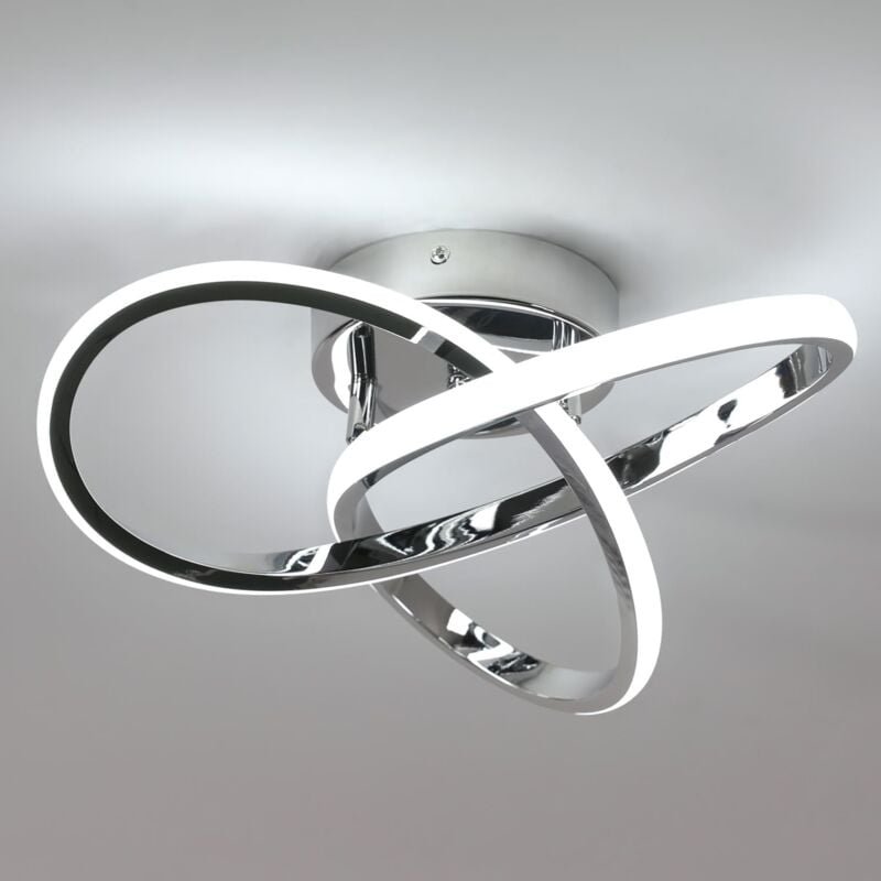 GOECO Moderne LED-Deckenleuchte, Schwarzer Deckenleuchte 30W 3375LM, Blumenförmige Deckenlampe für Schlafzimmer, Flur, K...