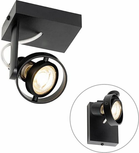 Moderner Deckenspot schwarz verstellbar GU10 50mm - Master