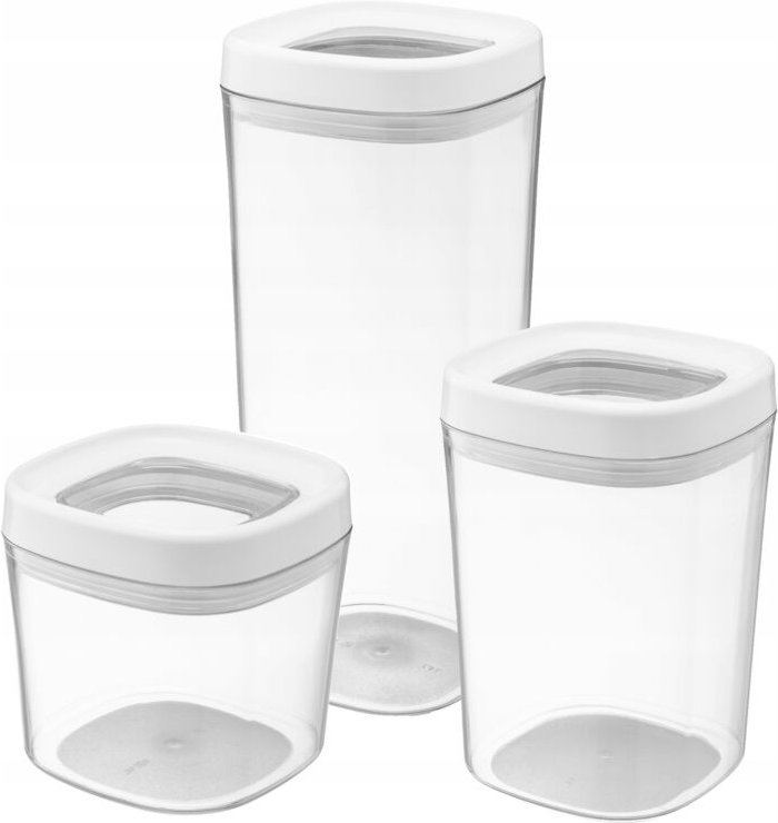 Kadax - Vorratsbehälter, transparente Aufbewahrungsbox aus Kunststoff, luftdichte Vorratsdose mit Deck