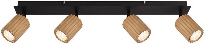 Globo - Deckenlampe Deckenleuchte Spotlampe verstellbar Holz Wohnzimmerlampe l 65 cm