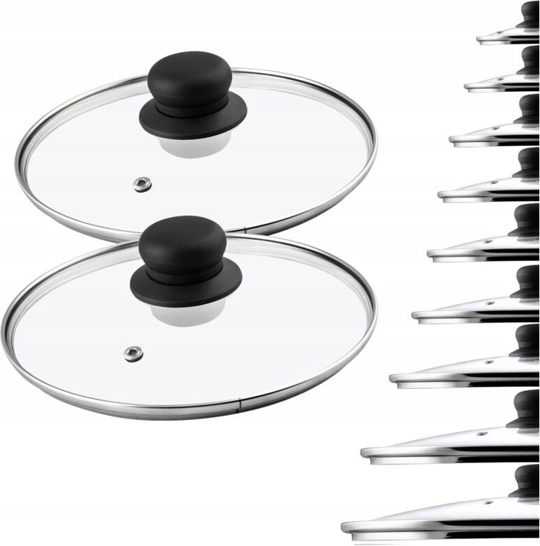 Kadax - Glasdeckel 20 cm, hitzebeständig, universell, 2 Stk.