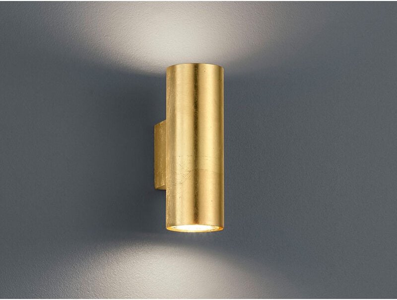 Wandleuchte CLEO in Gold foliert mit Up and Down Licht, Höhe 16,5cm