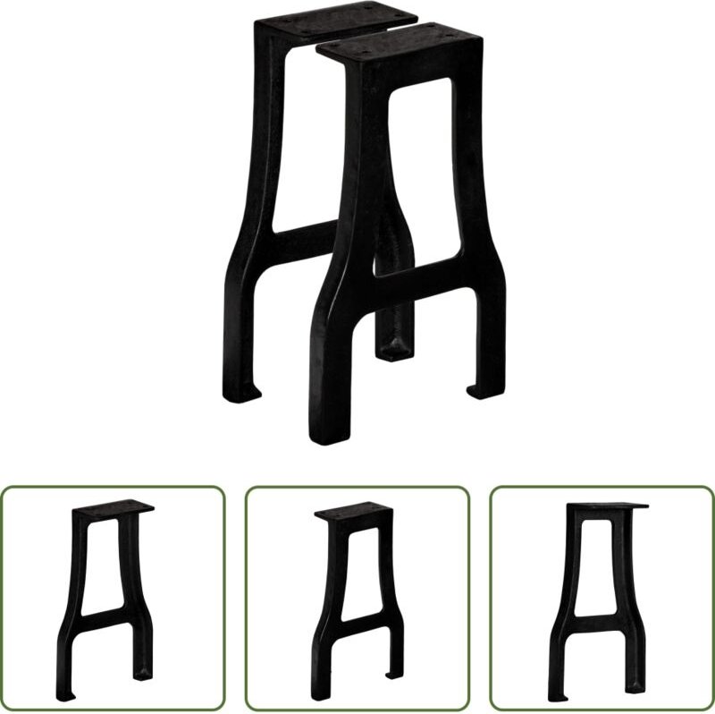 vidaXL Bankbeine - Sitzbank-Beine 2 Stk. A-Gestell Gusseisen