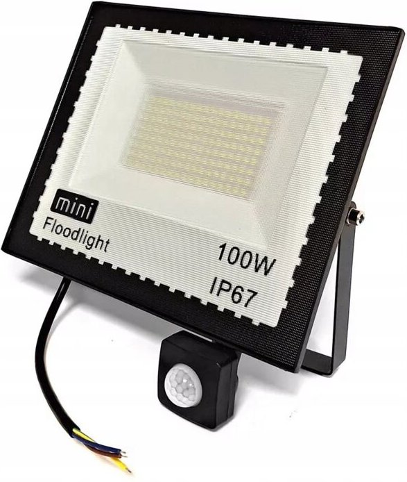 Halogen-Led-Aussenlampe Für Fassaden 100w Mit Bewegungs- Und Dämmerungssensor