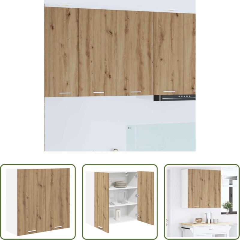 Holzschrank - Hängeschrank Artisan-Eiche 80 x 31 x 80 cm Holzwerkstoff