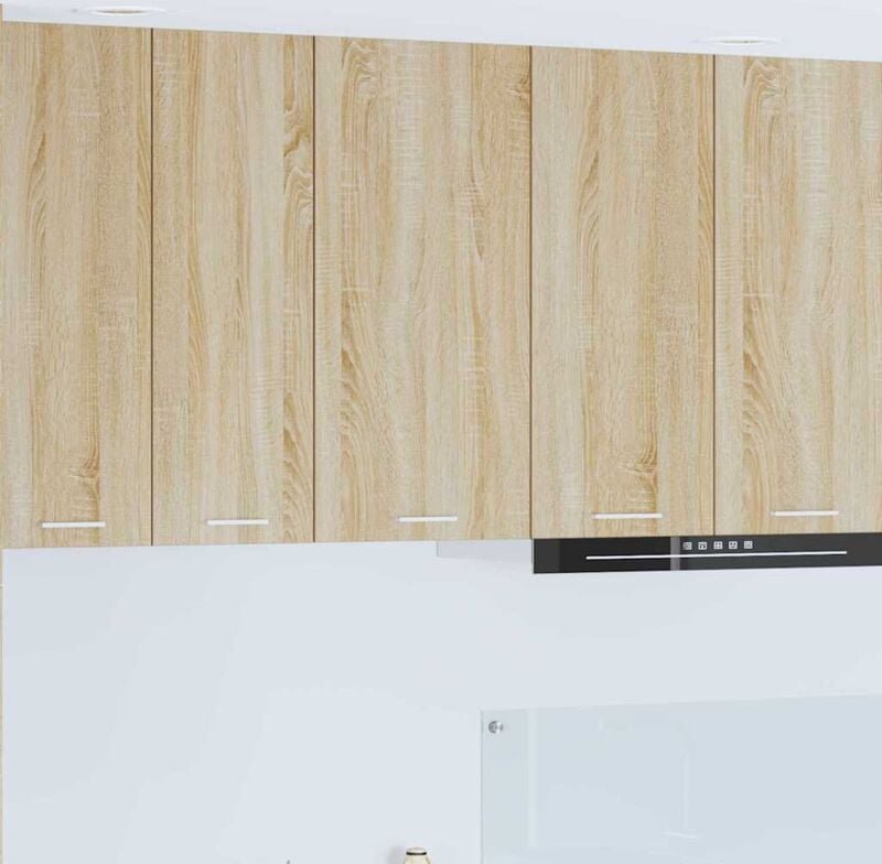 Hängeschrank mit Tür Riga Sonoma-Eiche und Weiß 40 x 31 x 80 cm vidaXL