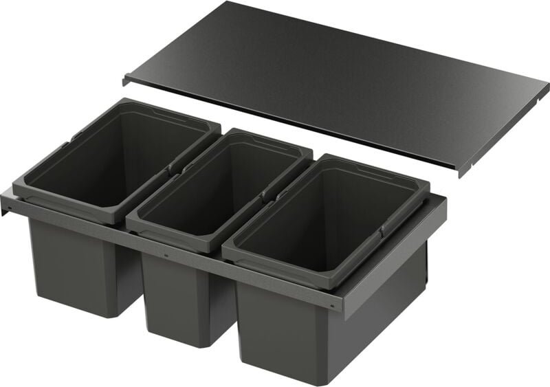 Vauth-sagel - Vs Envi Flex XS-256 Abfalltrennsystem kb 800mm Mülltrennsystem 2x16/1x12 Liter Lava