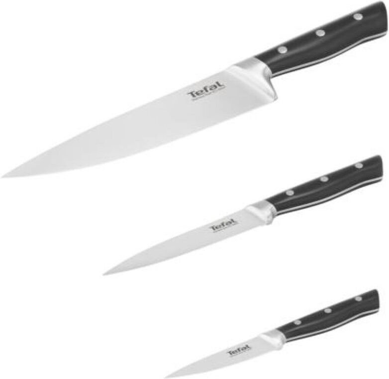 Messerset Tefal Bunt Edelstahl 3 Stücke