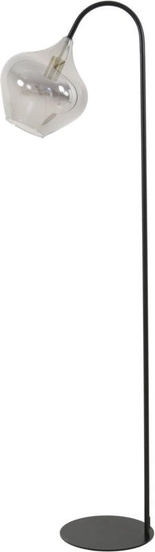 Stehlampe - Rakel - schwarz - glas rauchglas - - Light&living