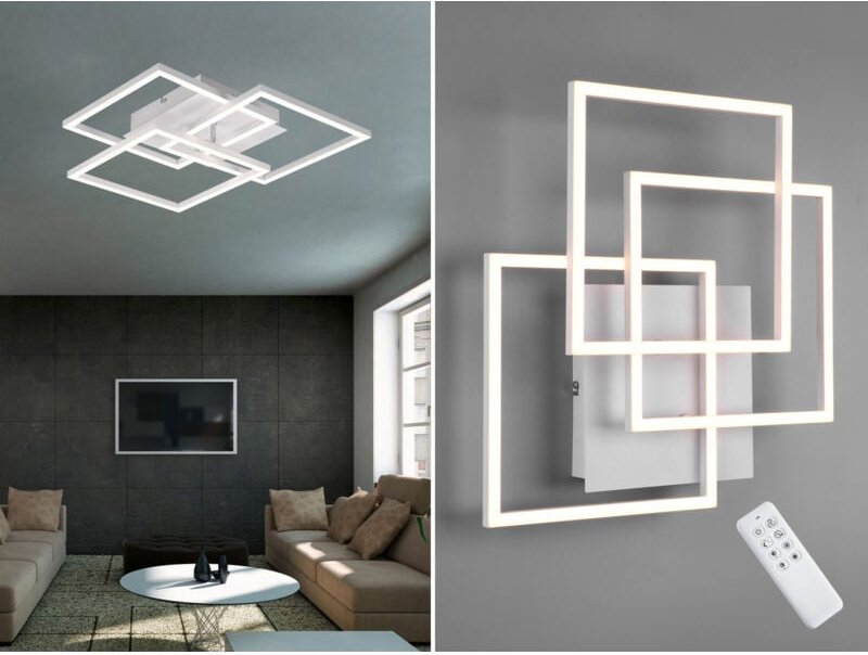 LED Deckenleuchte MOBILE Weiß dimmbar Nachtlicht Lichtfarbe einstellbar, B: 39cm