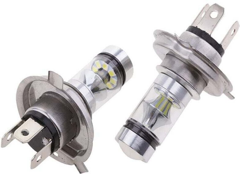 2 ampoules LED H4 100 W 20 SMD ultra-lumineuses, blanc 6000 K
