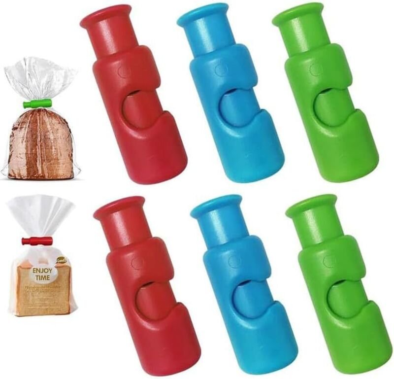 Set mit 6 wiederverwendbaren Beutelclips für Lebensmittelbeutel