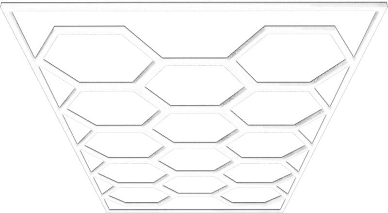 Hexagon led Garage Light, 3 einstellbare Helligkeitsstufen, 68970LM 6500K Hexagon led Beleuchtung für Werkstatt, Friseur...