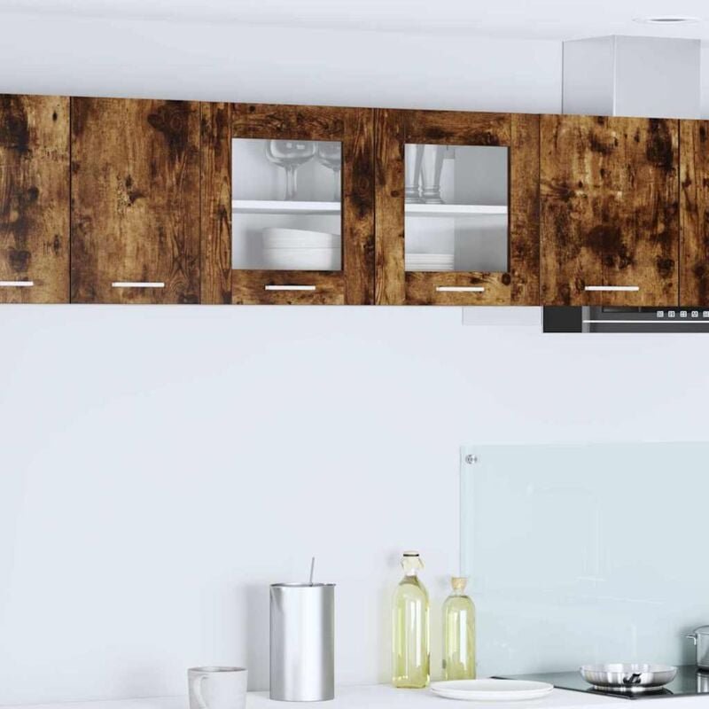 Hängeschrank Riga Geräucherte Eiche und Weiß 80 x 31 x 40 cm vidaXL