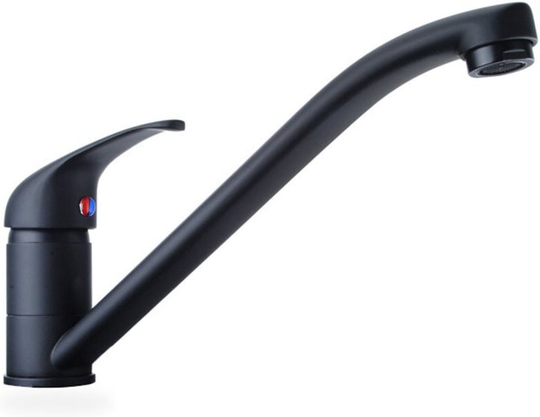 360° schwenkbarer Küchenspülenhahn aus mattschwarzem Messing mit G3/8"-Schlauchanschlüssen