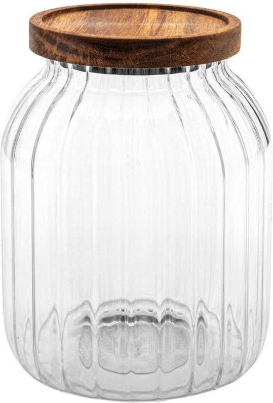 5five Simply Smart - Glasbehälter mit Holzdeckel harmony, 2 l