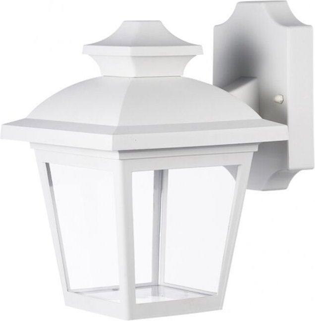 Fabrilamp - maca außen wandleuchte 1xe27 weiß ip44 polycarbonat 24.5x17x22.3 cm