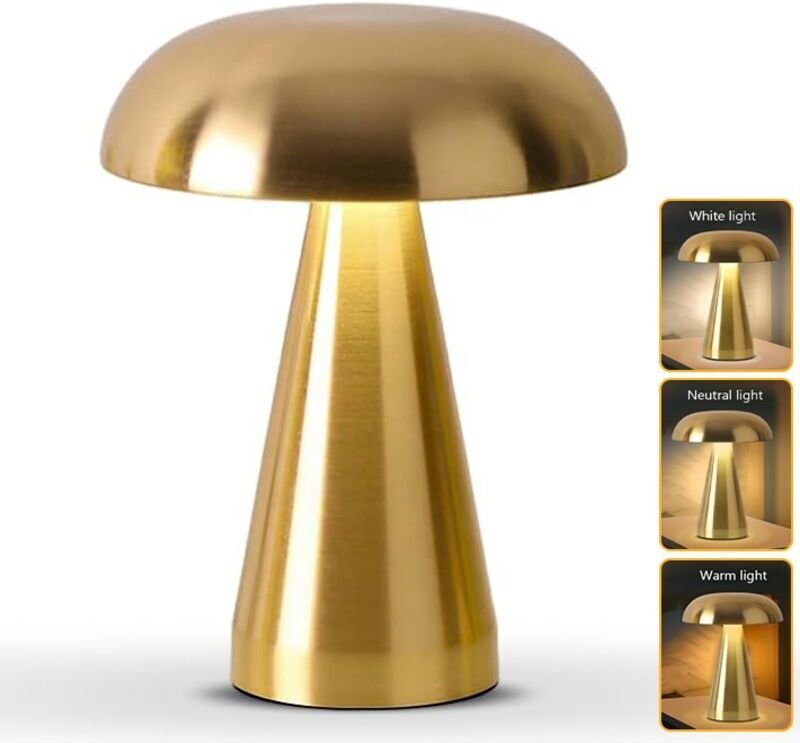 Kabellose LED-Tischleuchte, dimmbare Touch-Lampe, wiederaufladbare Schreibtischlampe, Restaurantbeleuchtung, 3 Farbtempe...