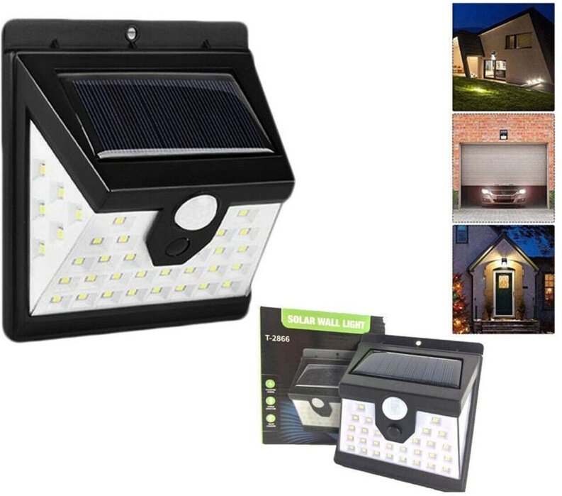 Trade Shop Traesio - Trade Shop - faro 40 leds mit solar pannel und crepuscular faretto -