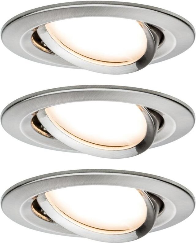 Paulmann 93878 Coin Slim LED-Einbauleuchte 3er Set LED LED fest eingebaut 18 W Eisen (gebürstet)