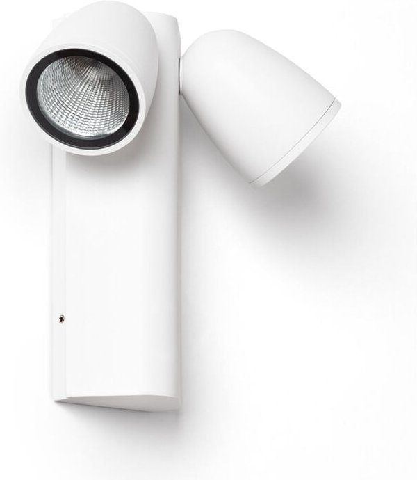 Led Wandleuchte Außen 12W Aluminium Abel Zwei Strahler Weiß