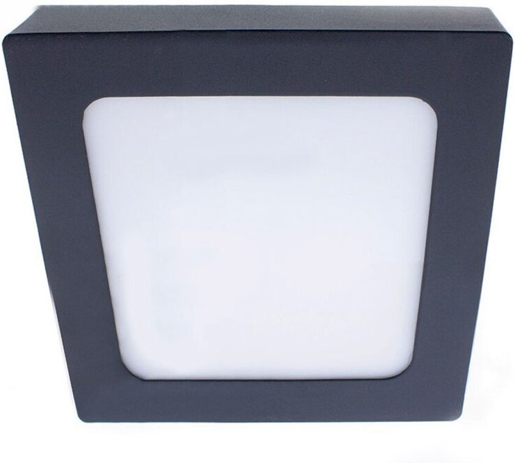 LED-Deckenleuchte Gelys IP54 18W 4000K quadratisch anthrazit