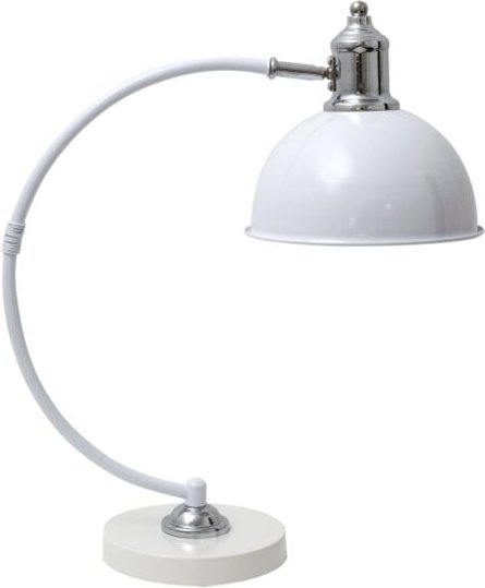 Lujan Schreibtischlampe 1xe27 weißglänzend/chrom 46x15x36 cm