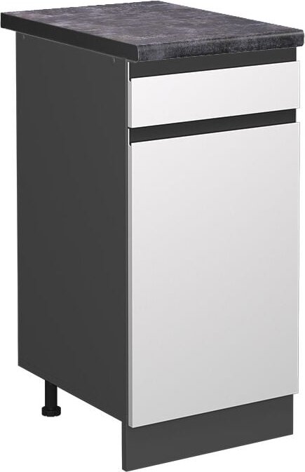 Vicco - Küchenunterschrank R-Line, Weiß, 40 cm , ap Anthrazit