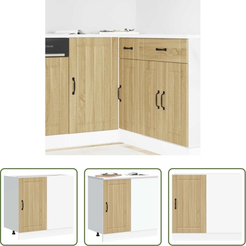 Holzwerkstoff - Küchenunterschrank Lucca Sonoma-Eiche Holzwerkstoff