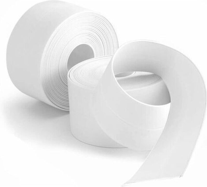 SHINING HOUSE Flexible Sockelleiste – 32 mm 3,8 m, selbstklebender Dichtungsstreifen, flexibler Faltstreifen, Nahtdichtu...