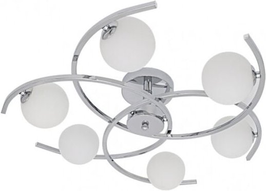 Deckenleuchte 6 Lichter Modell Conil Farbe Chrom fabrilamp