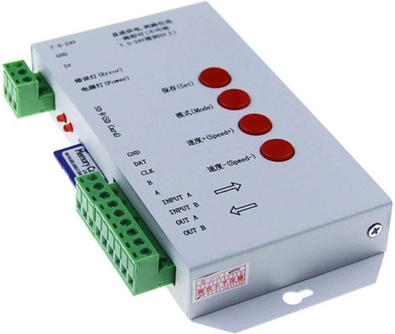 Controller für LED-Streifen RGBIC Digital 5-24V DC SPI T-1000S für Beschilderung Grau