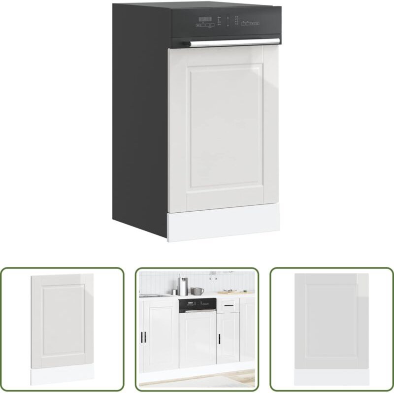 Spülmaschine Schutz - Geschirrspülerblende Porto Hochglanz-Weiß 45x1,5x67 cm