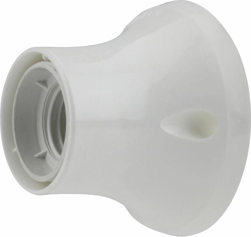 Wandfassung gerade Ausführung e 27, weiß Fassungen