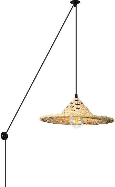 Thumbnail - Verstellbare Pendelleuchte "Nona" aus Korbgeflecht - mit