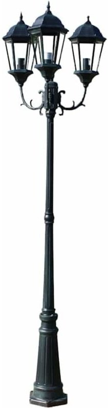 Xl Destock - vidaXL Gartenlaterne 3-flammig 230 cm Dunkelgrün/Schwarz Aluminium