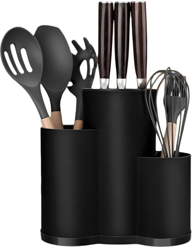 Universelle, leere Messerblöcke, Aufbewahrung für Küchenutensilien, abnehmbarer Messerhalter, Messerleiste mit Schlitzen...