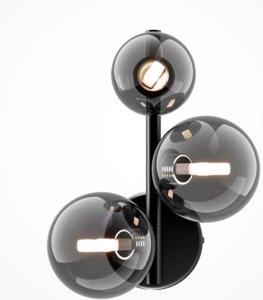 Wandleuchte Wandlampe Flurleuchte Treppenlampe Wohnzimmerlampe Schwarz Rauchig