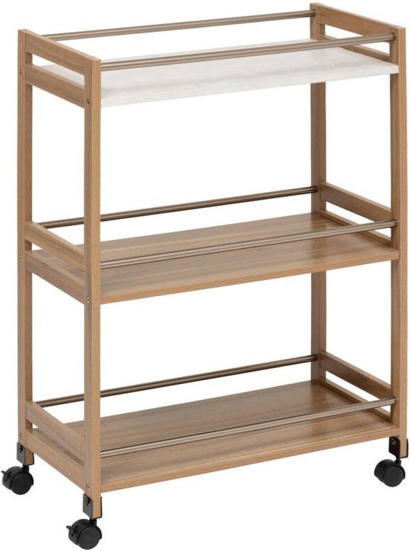 Servierwagen 3 ebenen come b30cm holz und marmoreffekt - 5five
