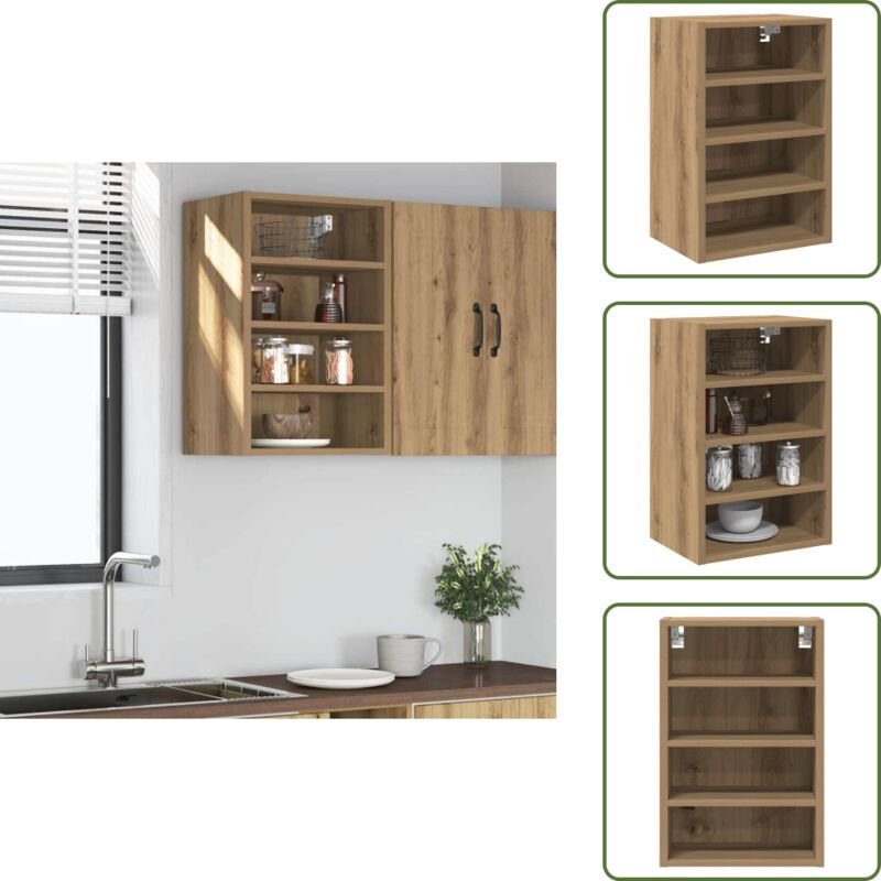 The Living Store Hängeschrank Riga Artisan-Eiche 40x29,5x60 cm Holzwerkstoff - Holzwerkstoff