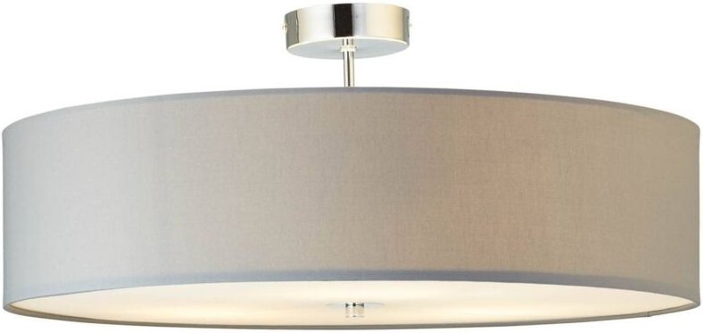 Lampe Andria Deckenleuchte 60cm chrom/hellgrau 3x A60, E27, 60W, g.f. Normallampen n. ent. Für LED-Leuchtmittel geeignet...