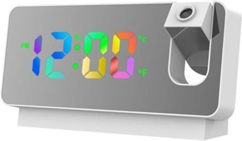 Gotrays - led Digital Projektor Wecker Leise Elektronische Digitale Projektionsuhr Wecker Temperatur Datum Spiegel Proje...