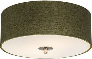 Ländliche Deckenleuchte grün 30 cm - Drum Jute