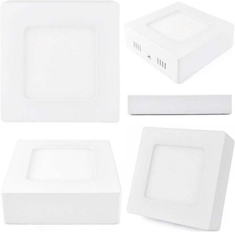 Ymyny - Rundes LED-Deckenstrahler-Panel, 6-12-18-24 Watt, Kalt- und Warmweiß, 18 Watt, quadratisch