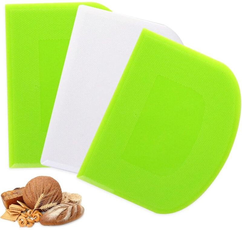 Sollbry - Stück Gebäckhorn, Teigschaber aus Kunststoff, 12 x 9,5 cm, Gebäckschaber für Küche, Gebäck, Pfannkuchen, Teig,...